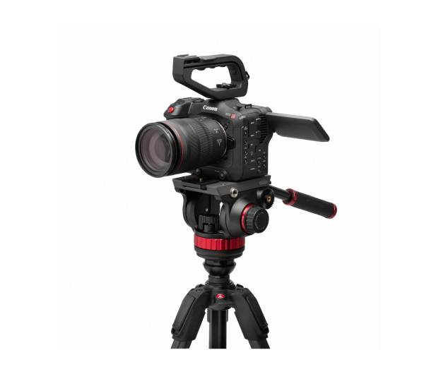 Manfrotto 055 Video Carbon Black z głowicą 502AH - 1486314 - zdjęcie 2